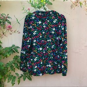 Long Sleeve Floral Zip Up Jacket